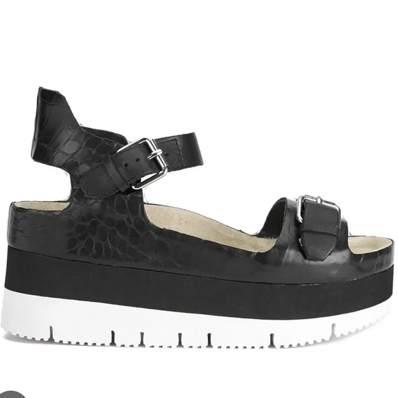 NWT ASH Women's Vera Flatform Leather Sandals. Size 40 - Picture 2 of 10